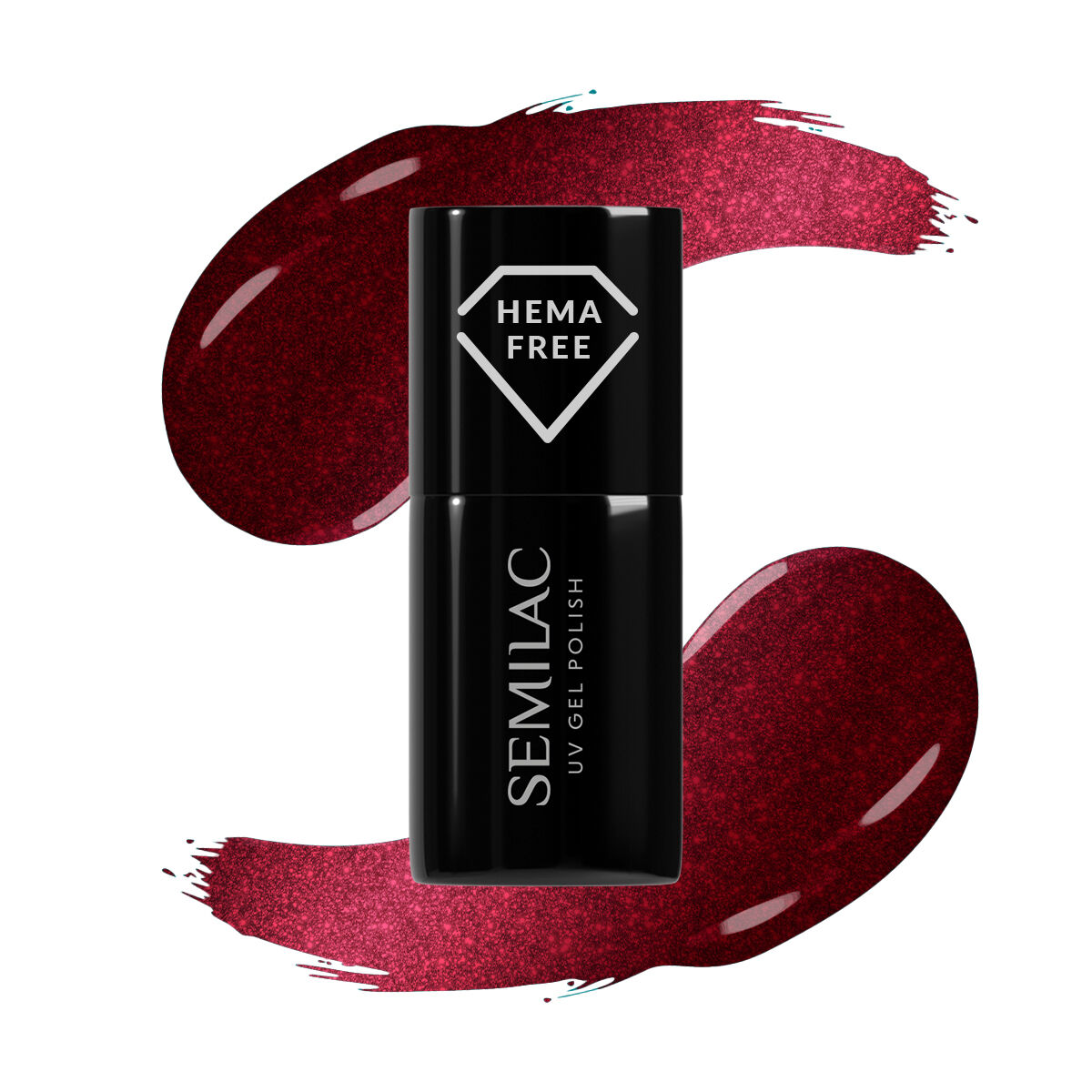 Semilac Hybrid Varnish 467 Red Candle Flash 7ml