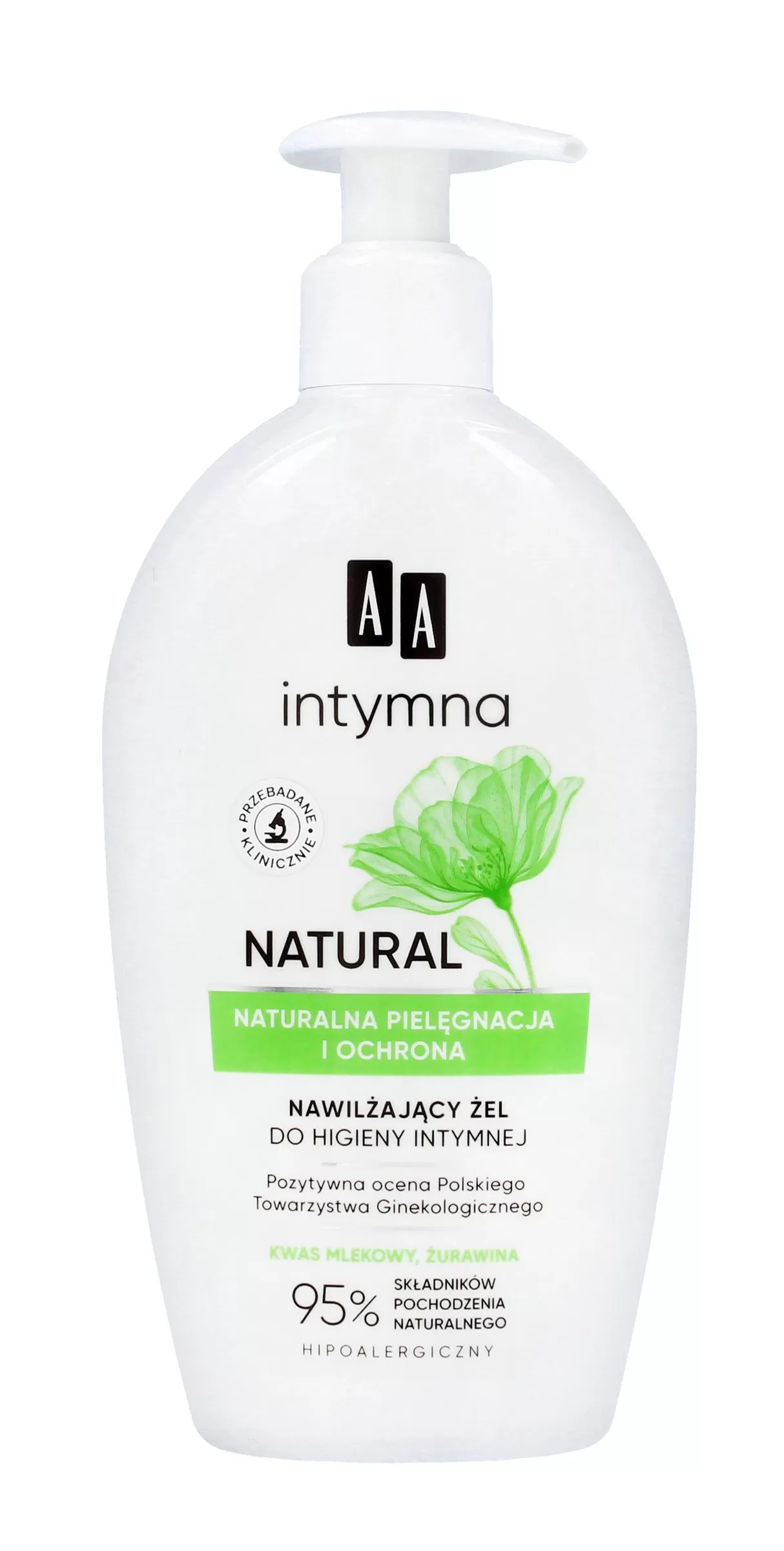 Gel hidratant natural AA Intymna pentru igiena intima 300 ml