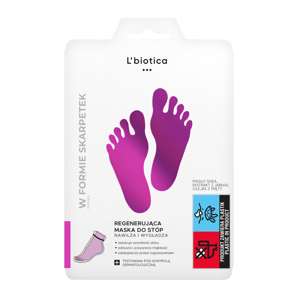 Mască regeneratoare pentru picioare Lbiotica Regenerating Foot Mask