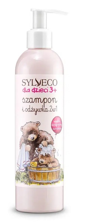 Sylveco pentru copii 3+ Șampon și balsam 2în1 zmeură 300ml