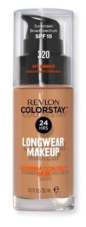 Revlon ColorStay Foundation for Oily and Combination Skin 320 True Beige cu pompiță