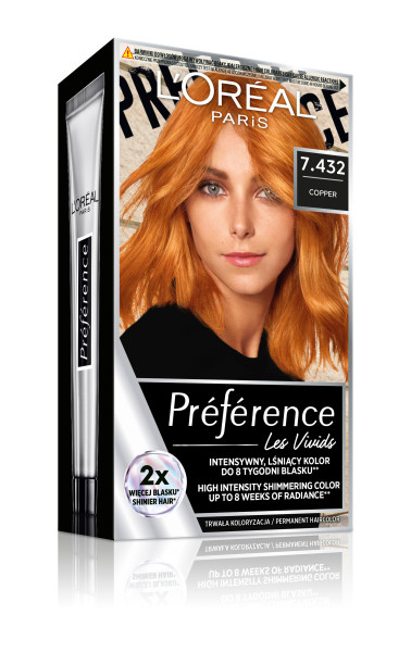 Loreal Preference Vopsele de păr Vivid Colors 7.432 Copper Santa Monica