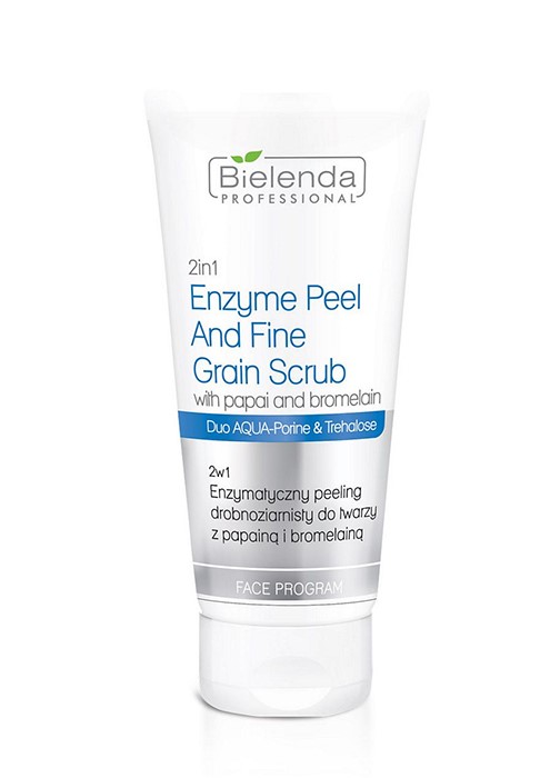 Bielenda Professional 2in1 Peeling enzimatic enzimatic cu granule fine cu papaina și bromelaina 150ml
