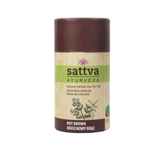Sattva Natural Henna - vopsea de păr pe bază de plante Nut Brown 150g