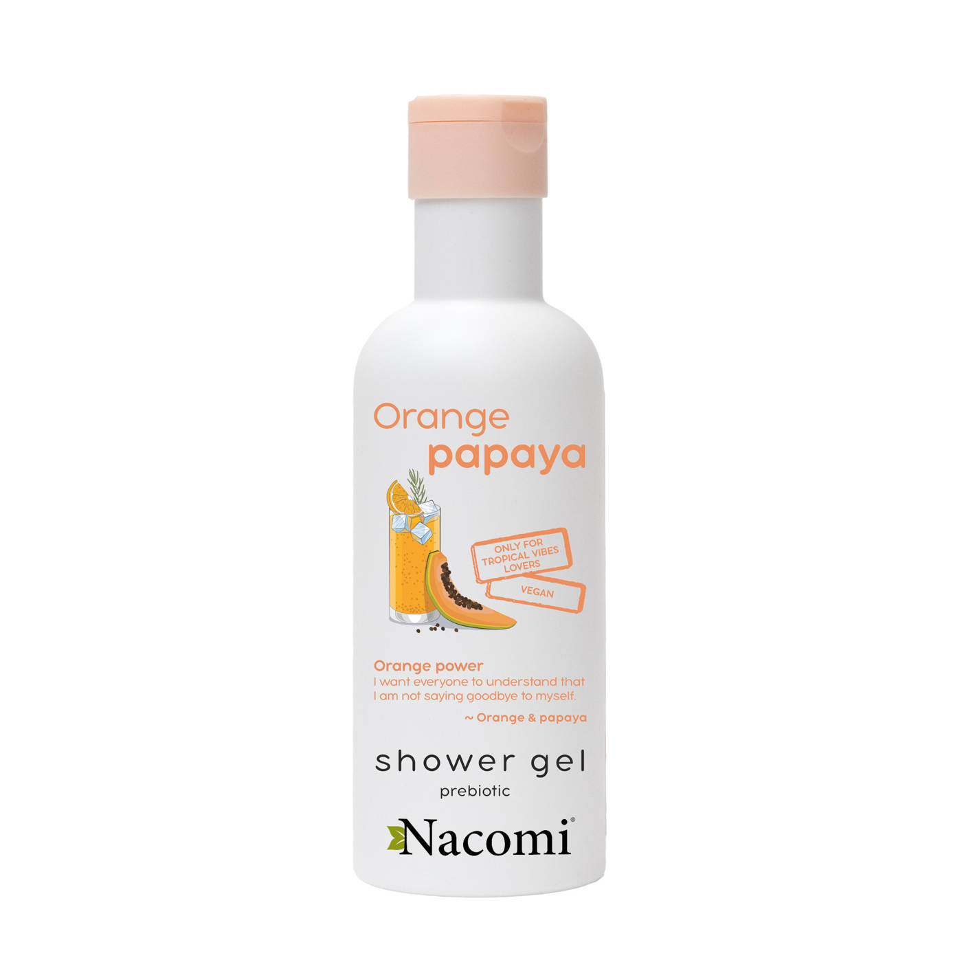 Nacomi Gel de duș cu portocale și papaya 300ml