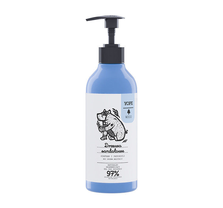 YOPE Gel de duș cu lemn de santal, șofran și patchouli 400ml
