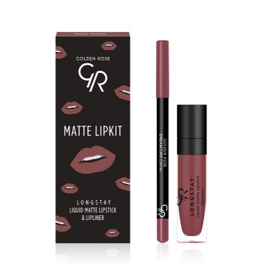 Golden Rose Matte Lipkit Pledge Rose Taupe