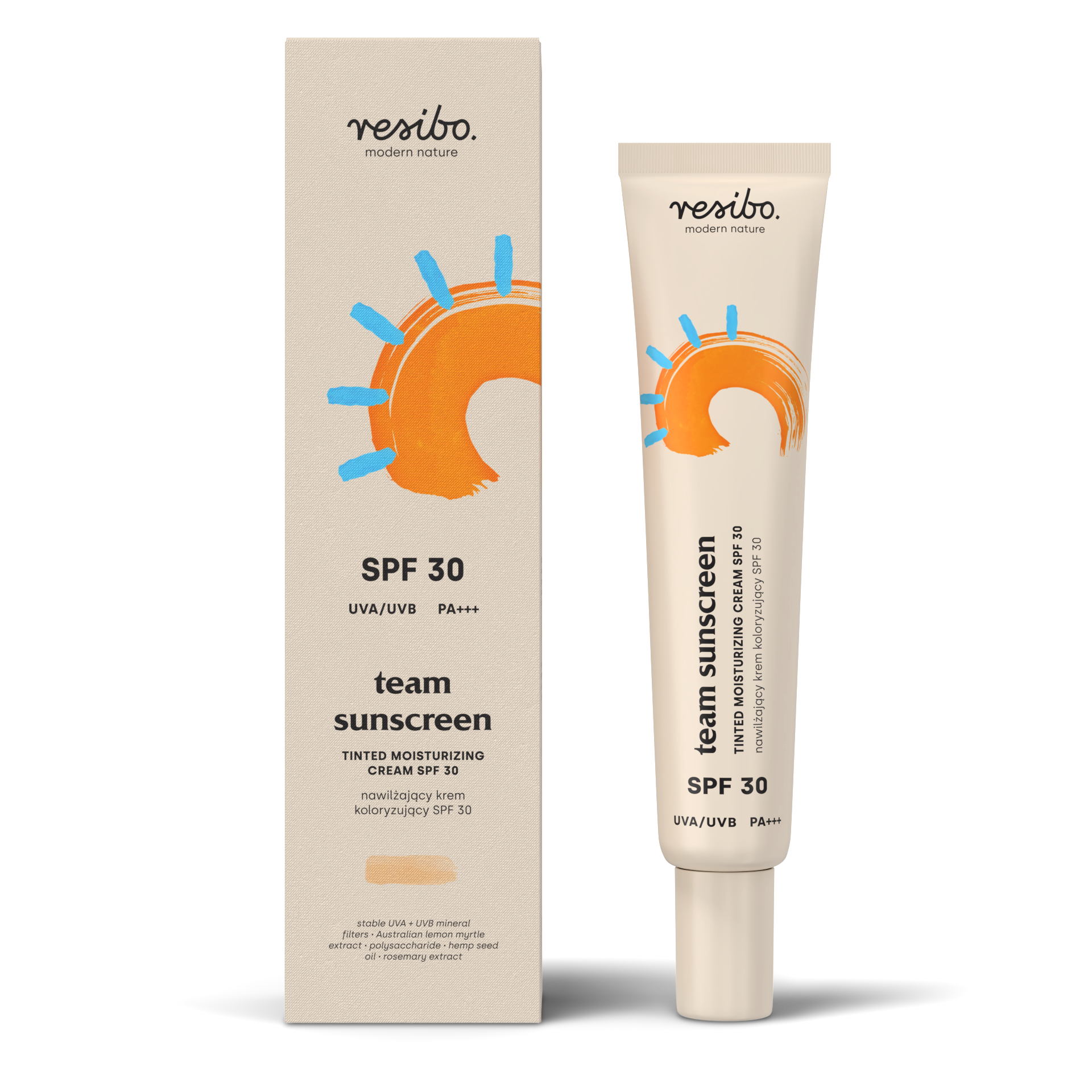 Resibo Team Sunscreen Crema ușoară hidratantă și reglatoare SPF30 40ml