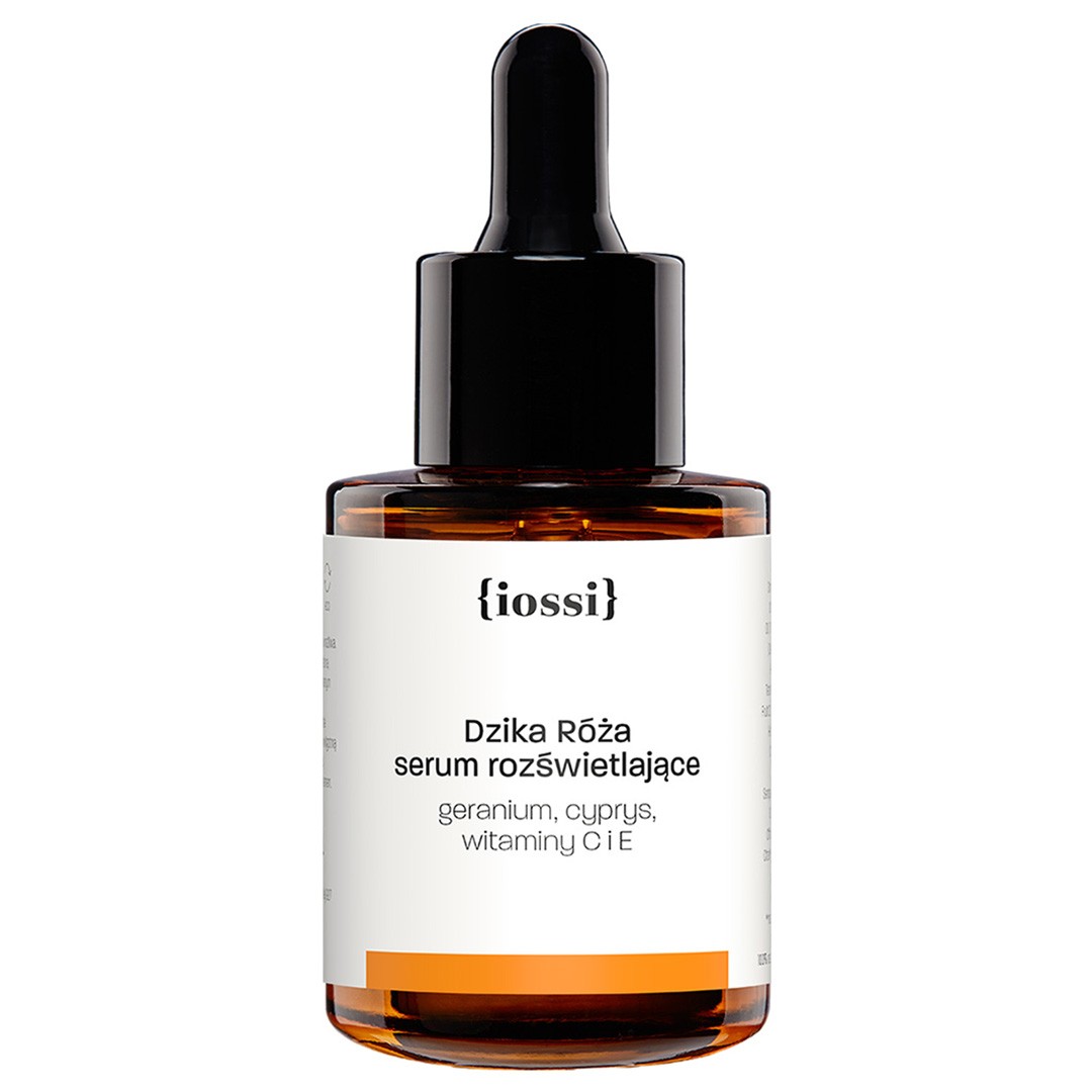 IOSSI Serum iluminator pentru față - trandafir sălbatic, chiparos, geranium + vitaminele E și C 30ml