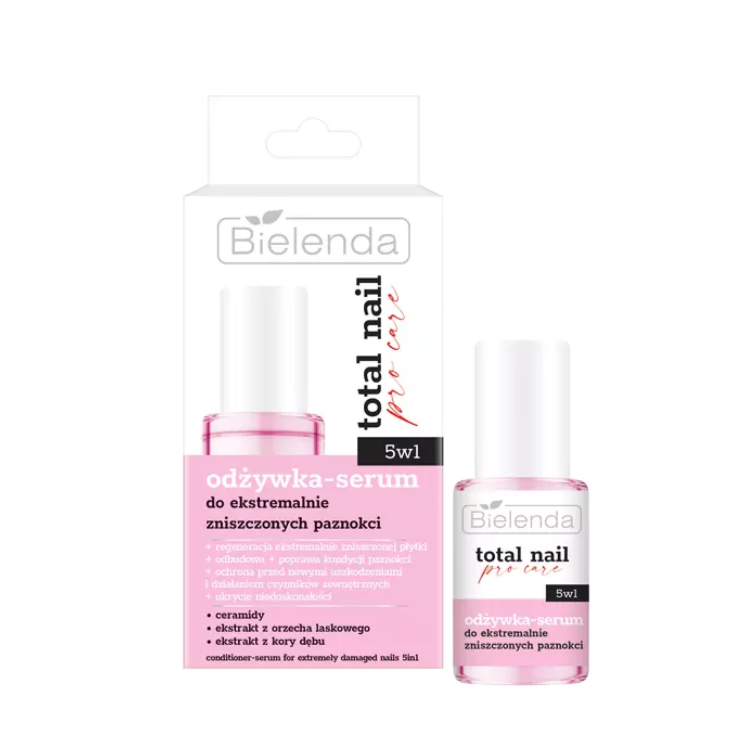 Bielenda Total Nail Conditioner-Serum pentru unghii extrem de deteriorate 5in1 Pro Care 10ml