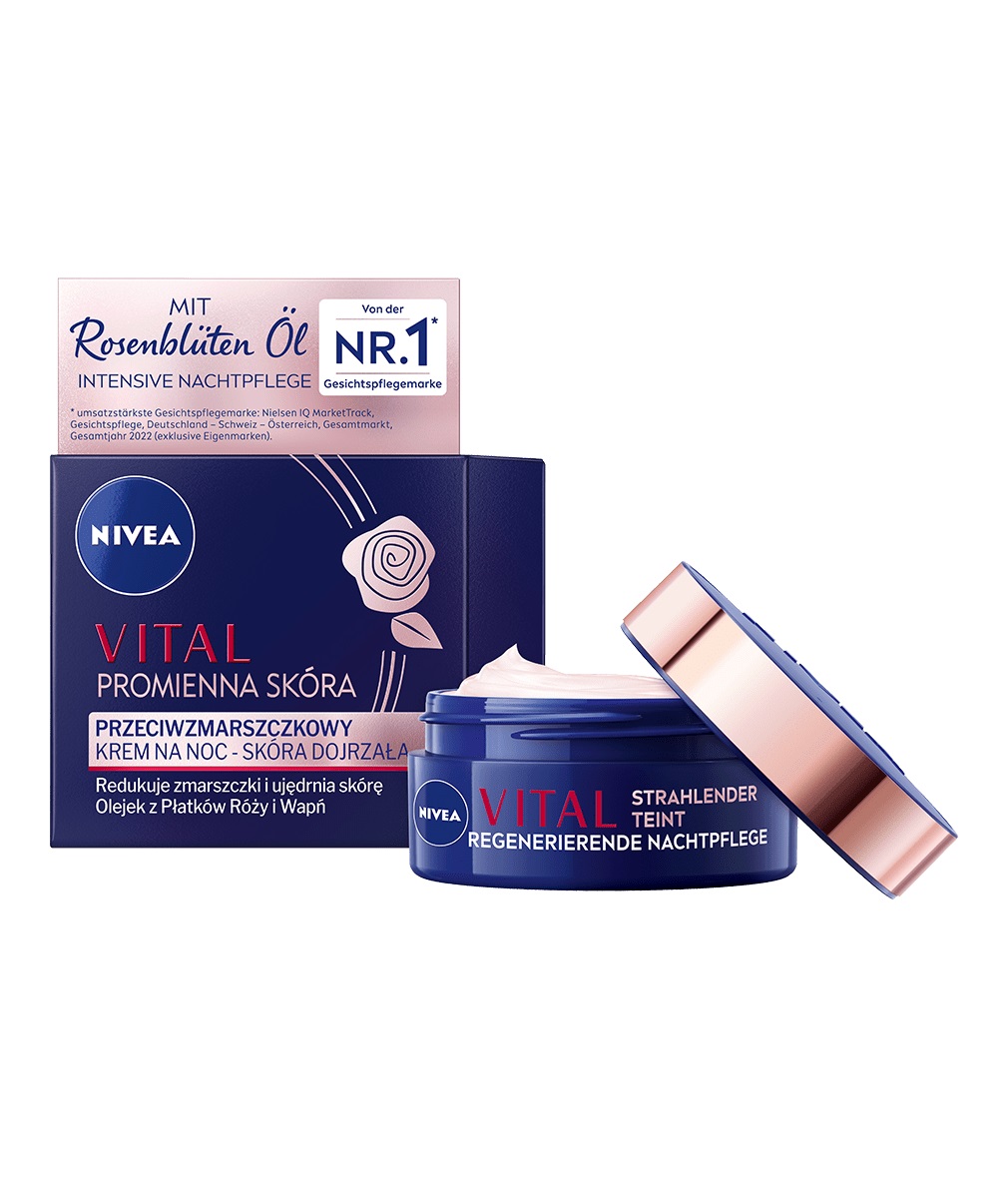 NIVEA NIVEA VITAL PROMISED SKIN Cremă de noapte antirid - Piele matură, 50 ml