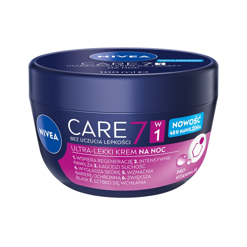 NIVEA CARE 7w1 Lekki Krem do Twarzy Na Noc 100ml