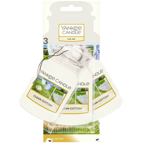 Yankee Candle Clean Cotton Car Fragrance 3 bucăți