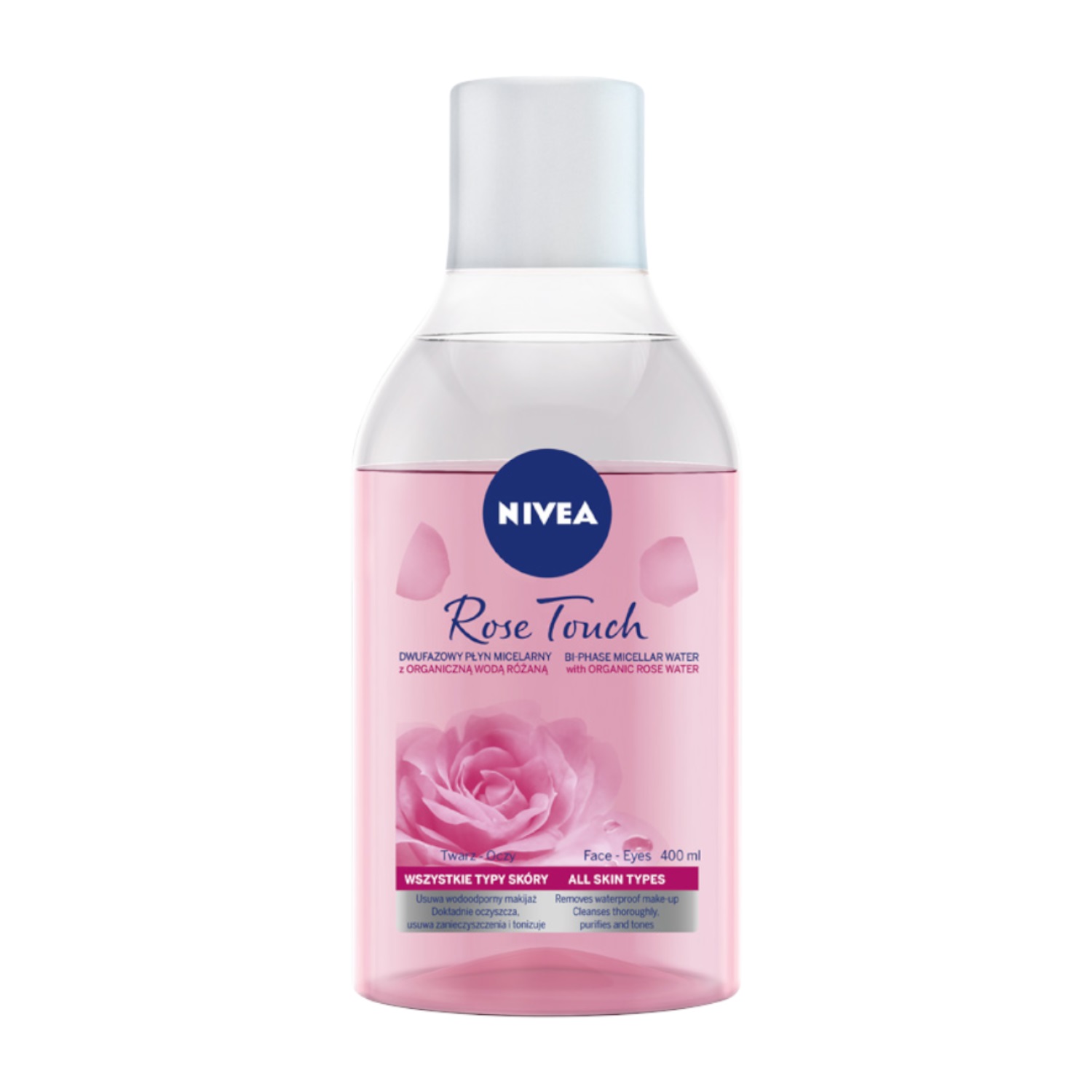 Loțiune micelară bifazică NIVEA Rose Touch Double-phase, 400 ml