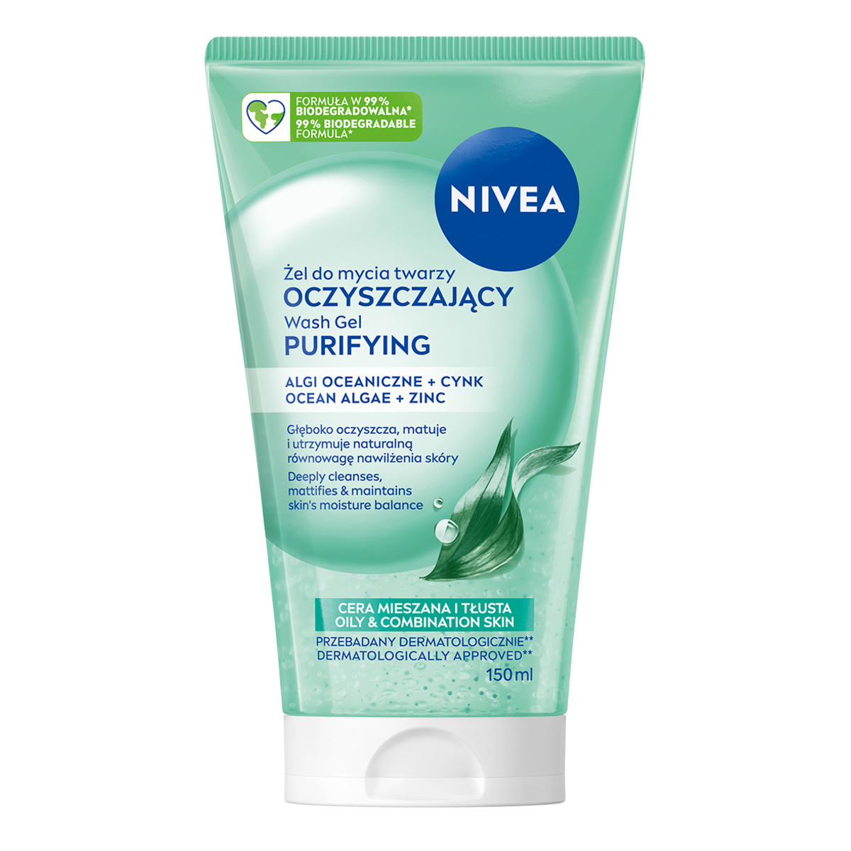 NIVEA Gel de spălare a feței pentru ten mixt și gras, 150 ml