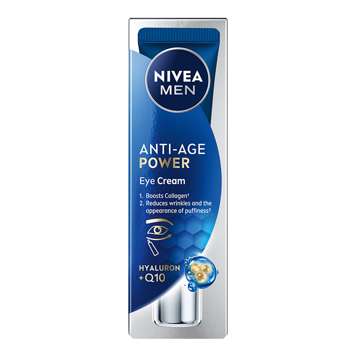 NIVEA MEN Hyaluron Cremă de ochi anti-îmbătrânire, 15ml