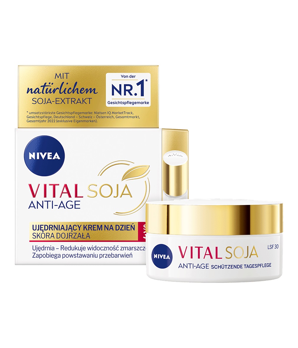 NIVEA NIVEA VITAL SOY Cremă de zi fermitate SPF30. ten matur, 50 ml