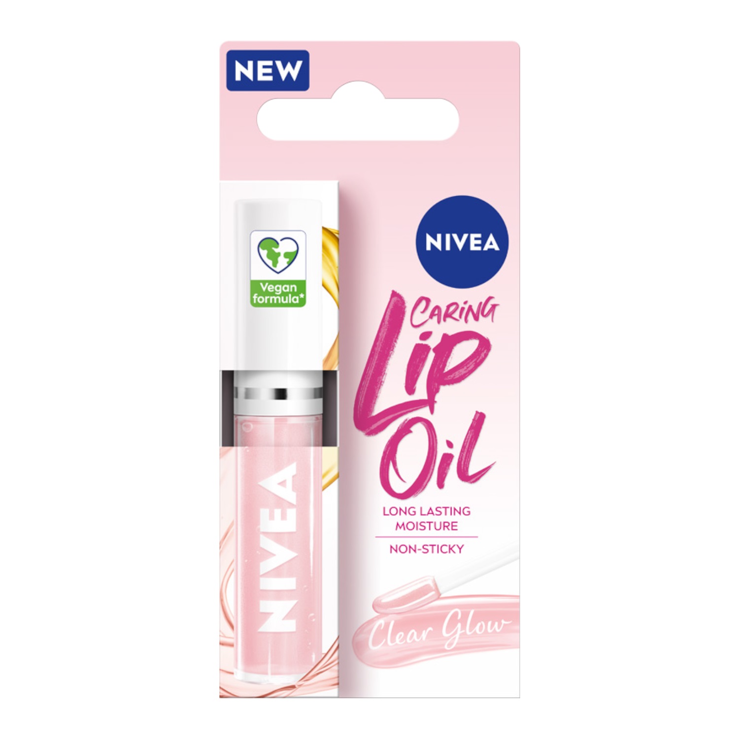 NIVEA Oil Clear Glow Caring Lip Oil, 4.8 g