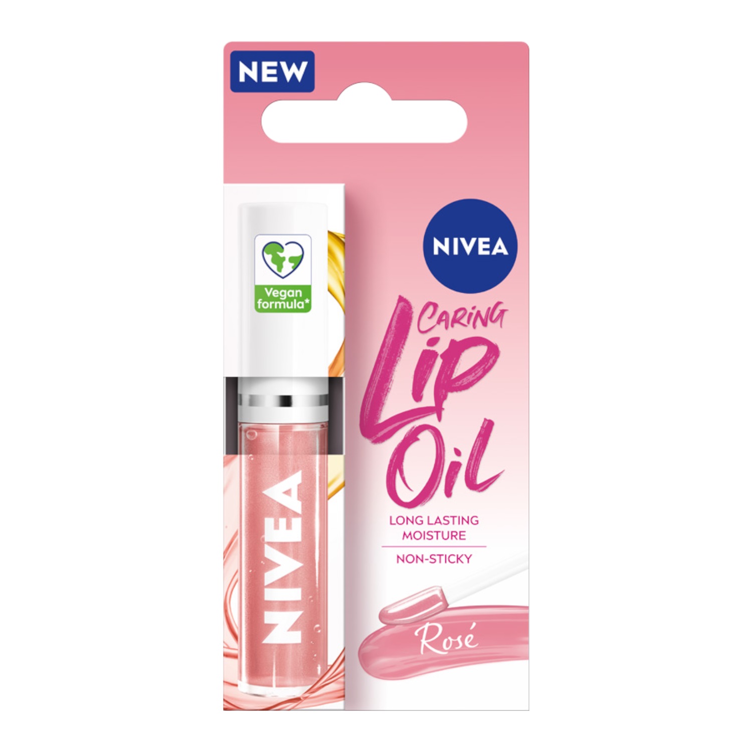 NIVEA Oil Rose Caring Lip Oil, 4.8 g