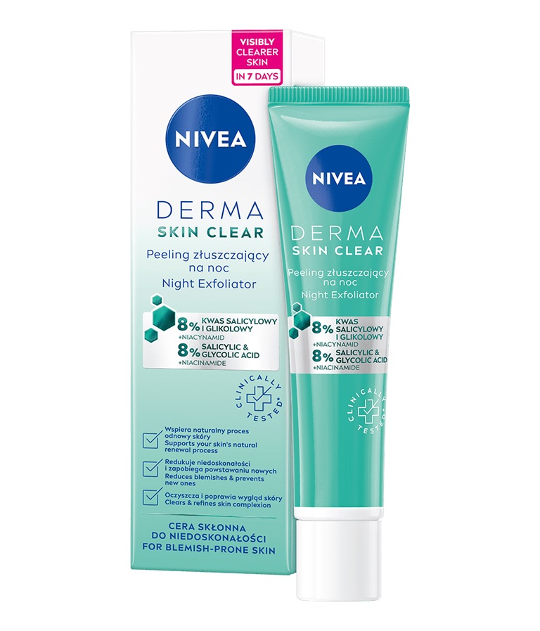 NIVEA Derma Skin Clear Exfoliant de noapte NIVEA Derma Skin Clear Exfoliating Night Scrub