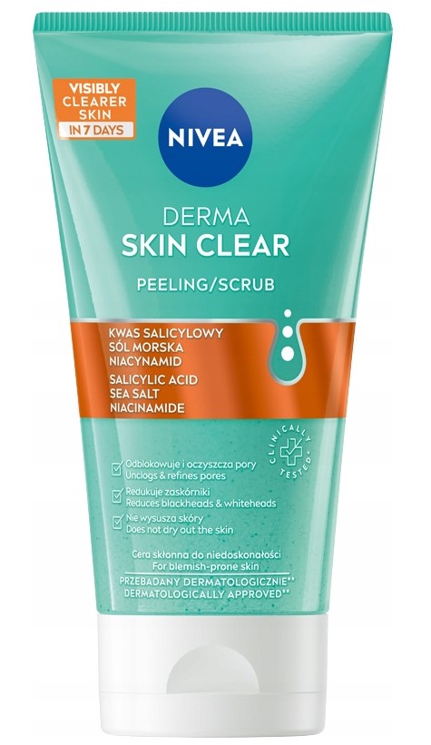 NIVEA Derma Skin Clear Peeling împotriva imperfecțiunilor, 150 ml