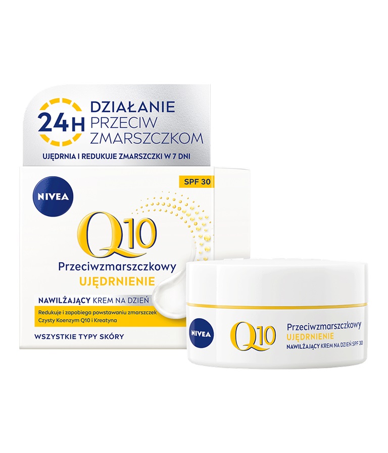 NIVEA Q10 EMERGING Cremă de zi hidratantă antirid SPF30 pentru toate tipurile de ten, 50 ml