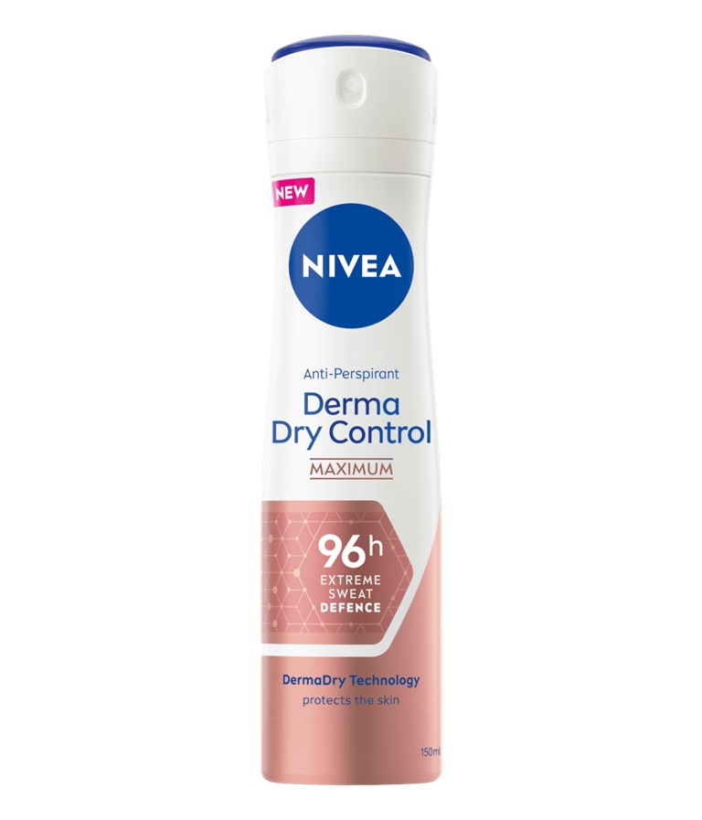 NIVEA Derma Dry Control Antiperspirant spray pentru femei,150 ml