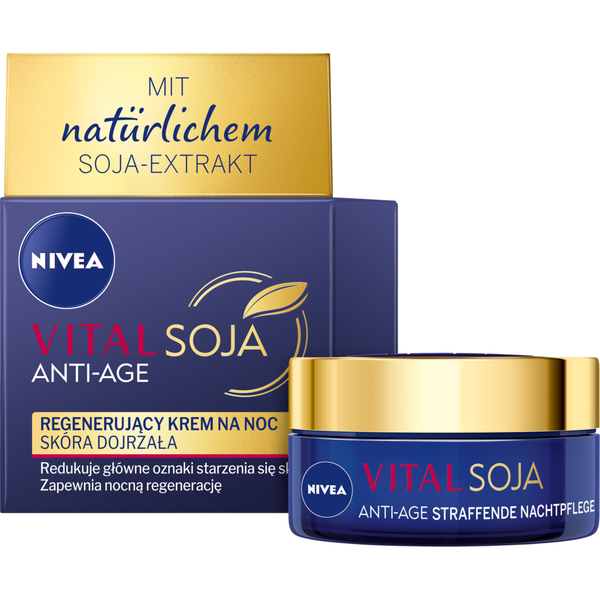 NIVEA NIVEA VITAL SOY Cremă de noapte regeneratoare NIVEA VITAL SOY, Piele matură, 50 ml