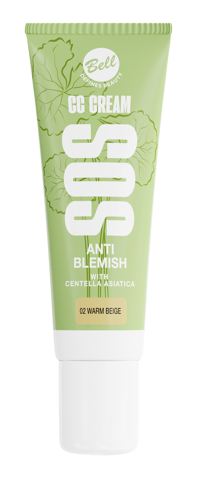 Bell SOS CC Cream cu Centella Asiatica 02 Warm Beige