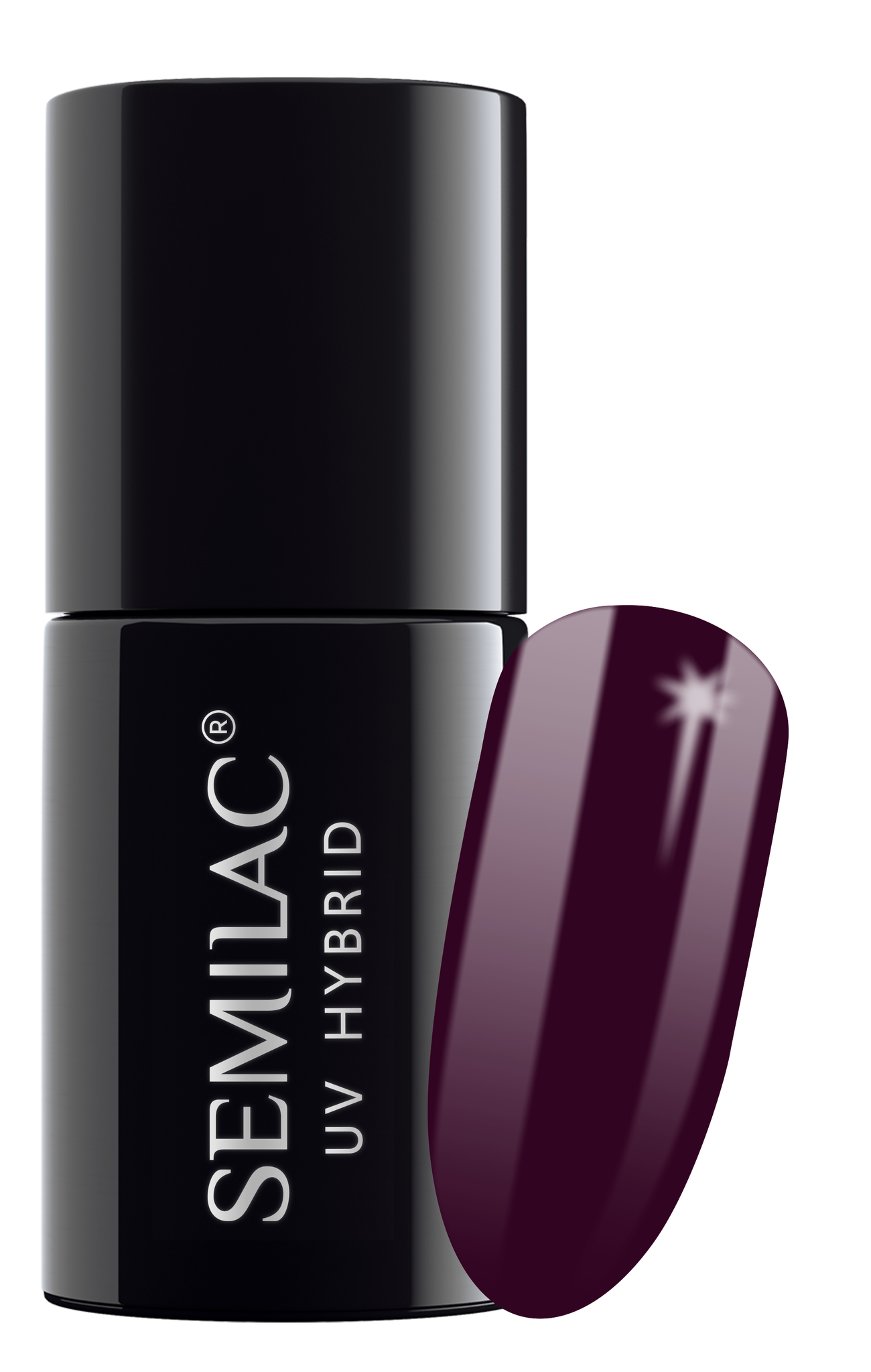 Semilac Hybrid Varnish 099 Dark Purple Wine 7ml