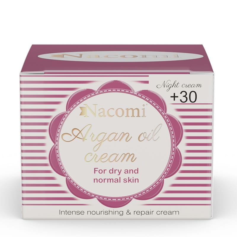 Nacomi Cremă de Noapte cu Argan și Acid Hialuronic 30+ 50ml