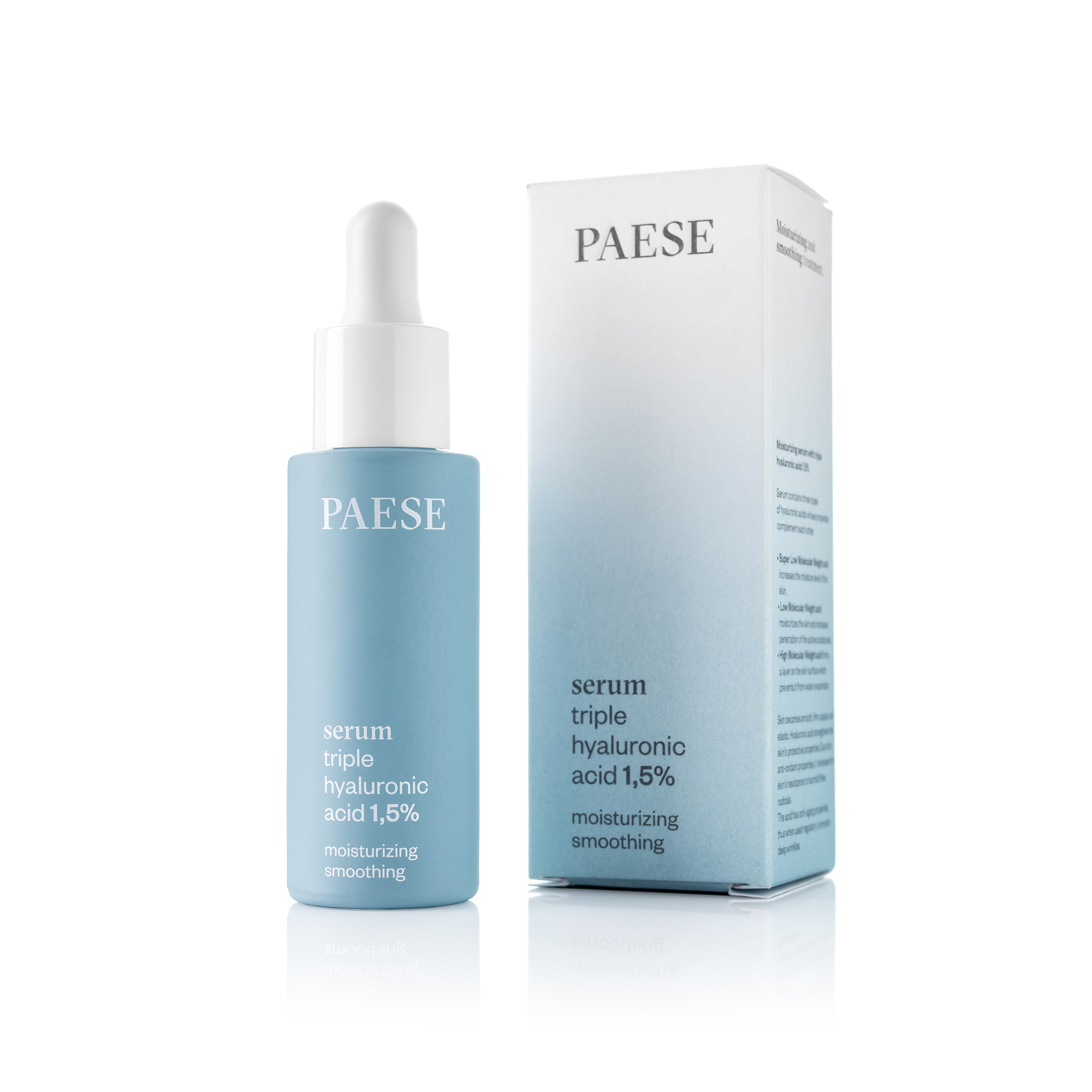 PAESE Serum pentru Față cu Trei Tipuri de Acid Hialuronic 30ml