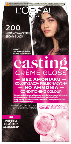 Loreal Casting Creme Gloss Colour 200 Ebony Black