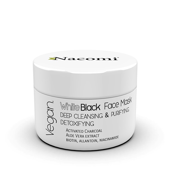 Mască de față Nacomi White Black cu cărbune activat