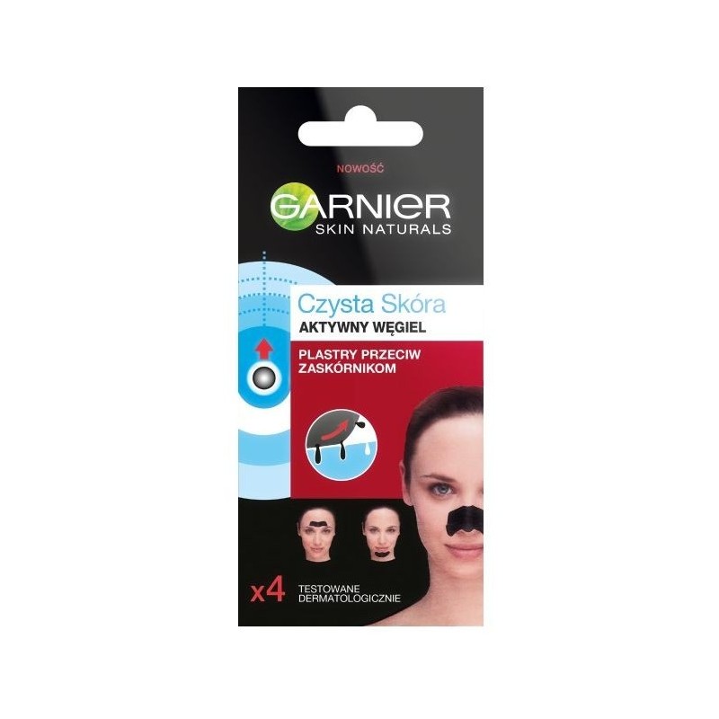 Garnier Clear Skin Active Carbon Anti-blackhead Patch 4 bucăți