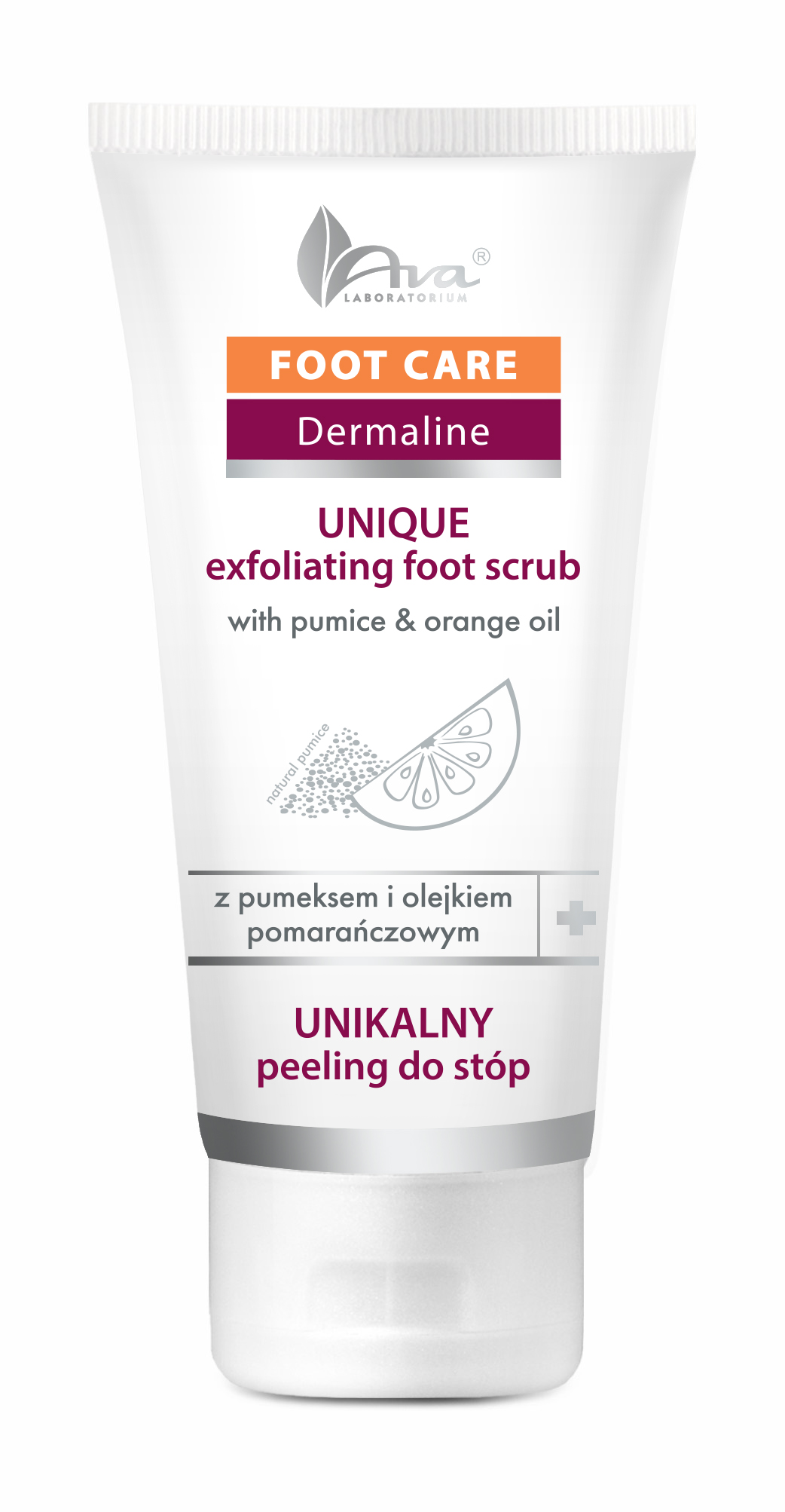 AVA Unique Foot Scrub cu piatră ponce și ulei de portocale 100ml