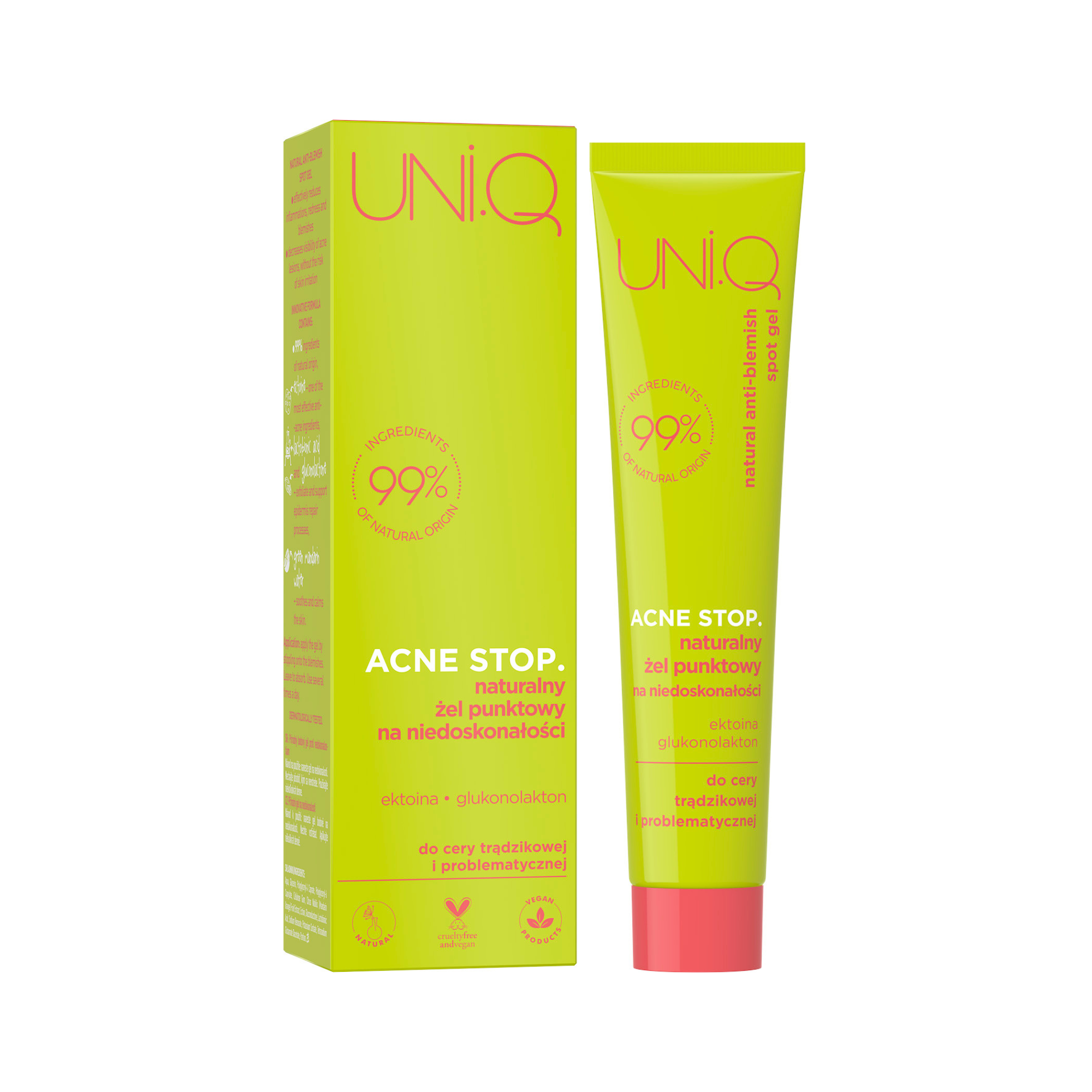 Uni.Q Acne Stop Natural Spot Gel pentru imperfecțiuni 20ml