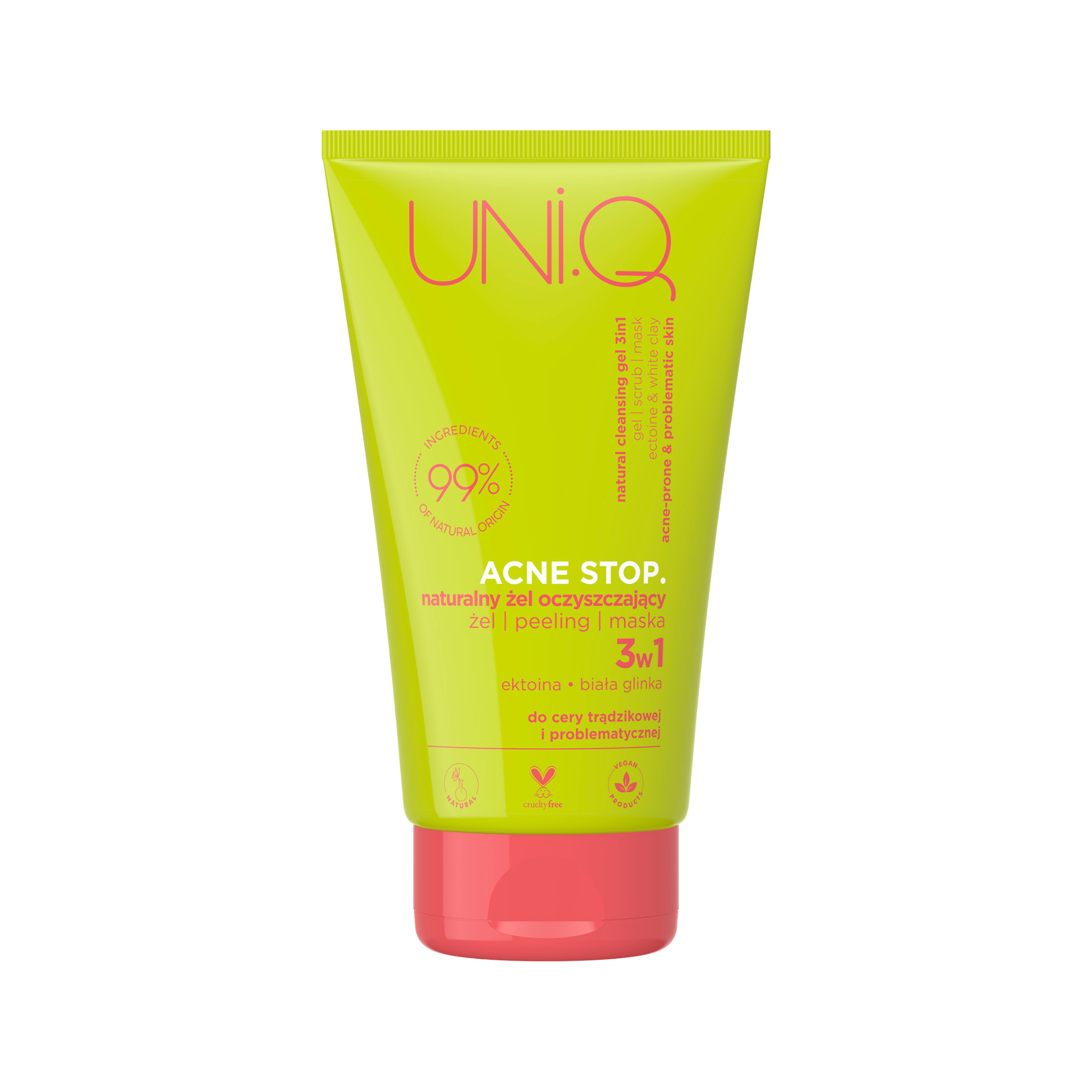 Uni.Q Acne Stop Natural Cleansing Gel 3in1 150ml