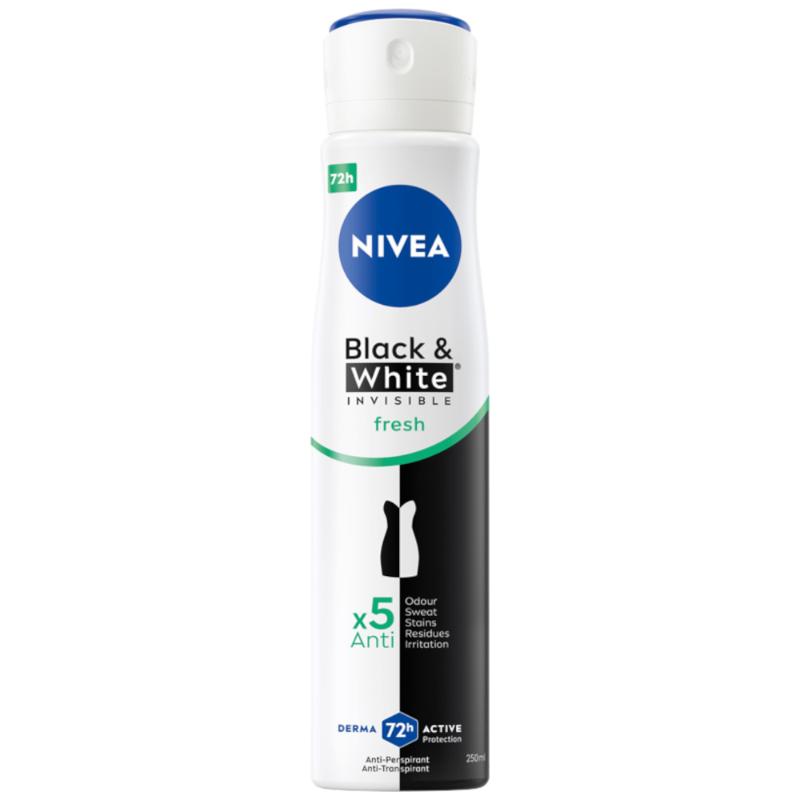 NIVEA Antiperspirant Black & White Invisible Fresh 250ml