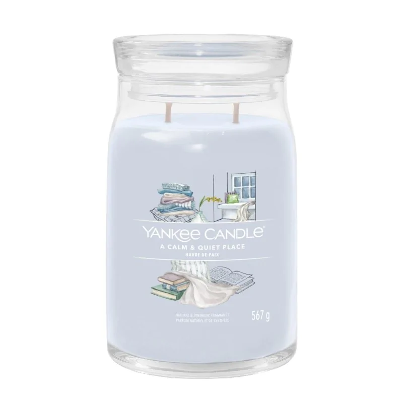 Lumânare Yankee Candle Signature Lumânare în borcan mare cu două fitiluri Calm &amp; Quiet Place