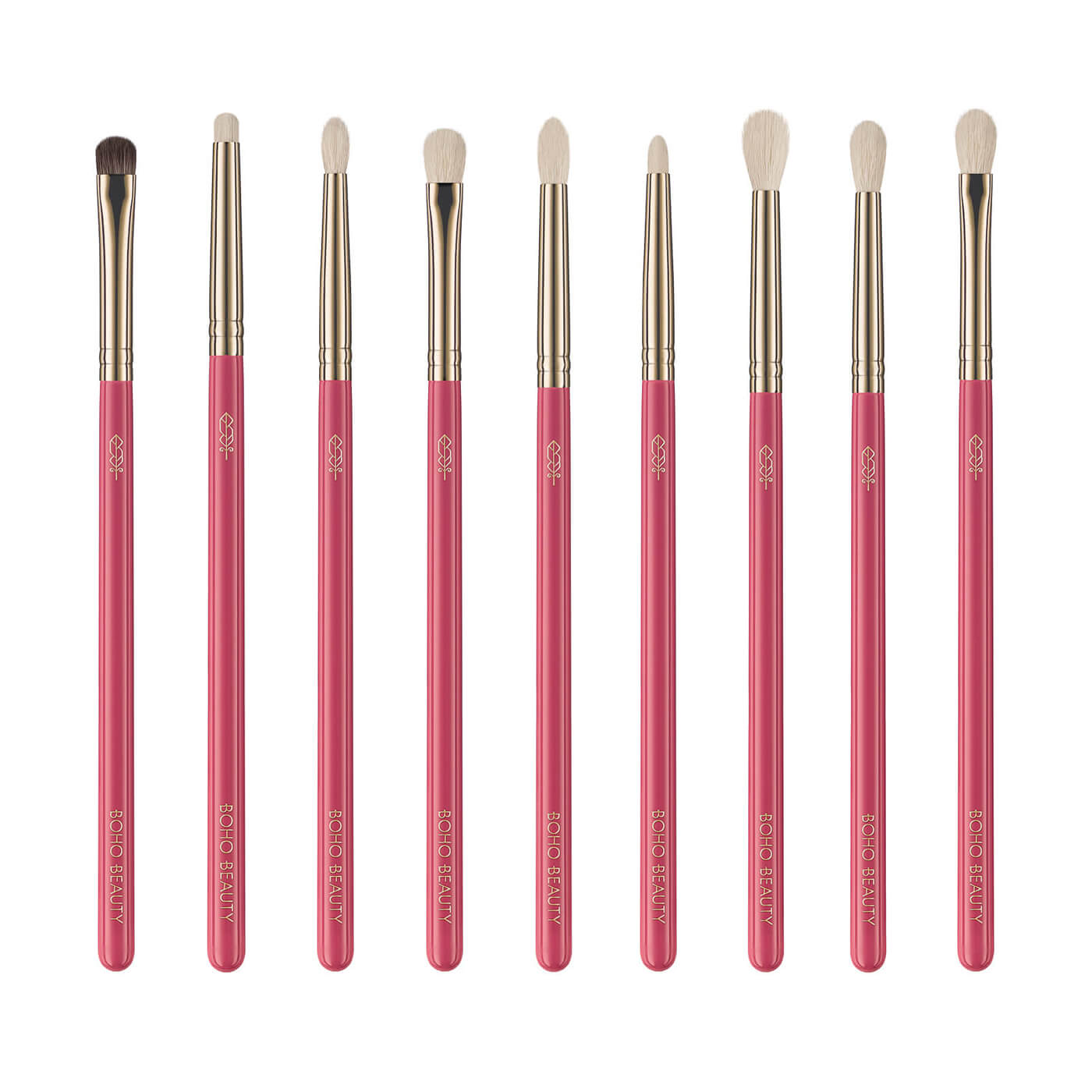 Boho Beauty Rose Touch Rose Touch Set de 11 perii de machiaj pentru ochi