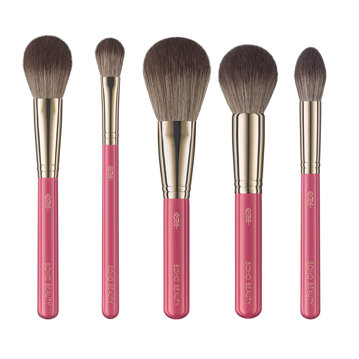 Boho Beauty Rose Touch Rose Touch Set de 5 perii de machiaj pentru față