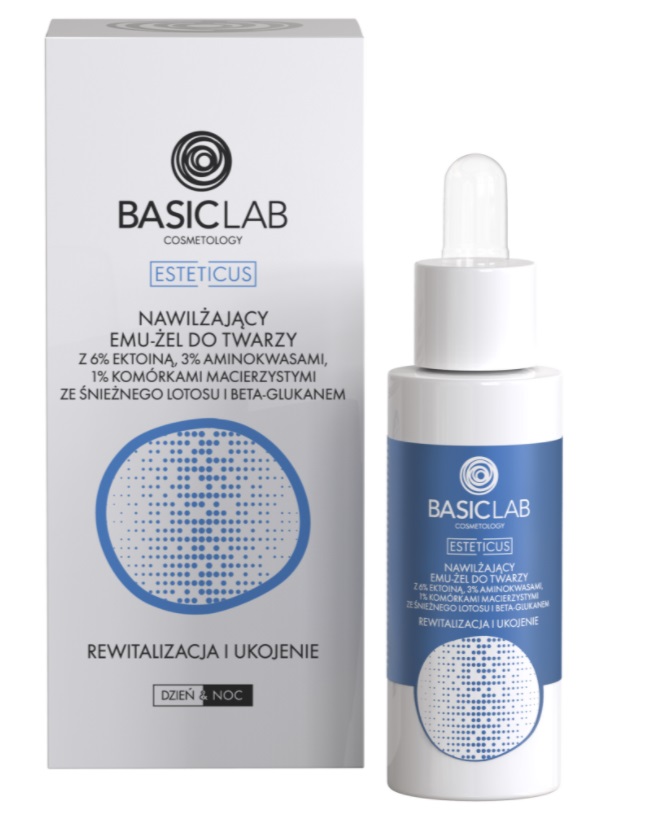 BasicLab Esteticus Esteticus Moisturising Emu-Face Gel cu Ectoin 6% 30ml