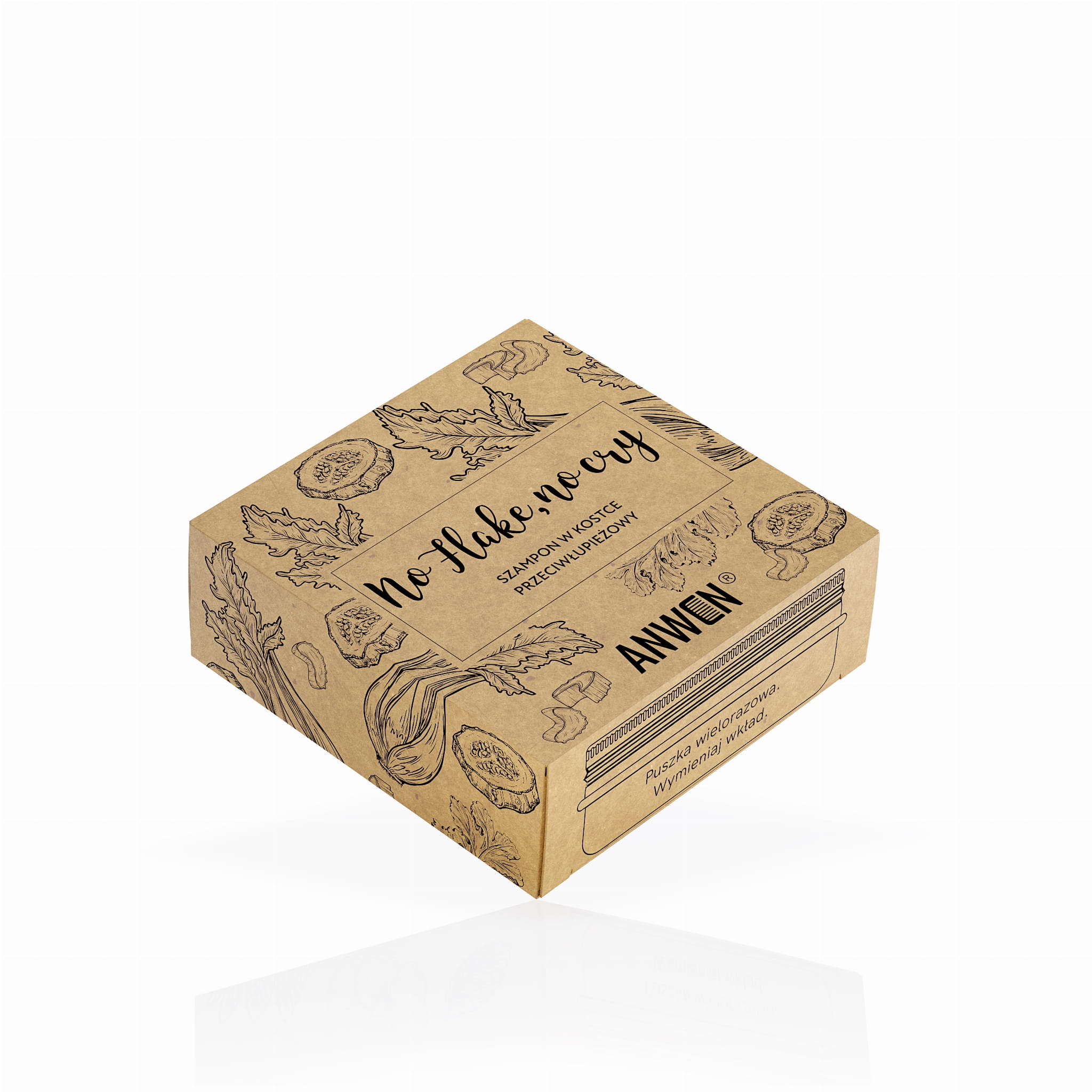 Anwen No Flake No Cry Șampon anti-mătreață Bară de șampon 75g