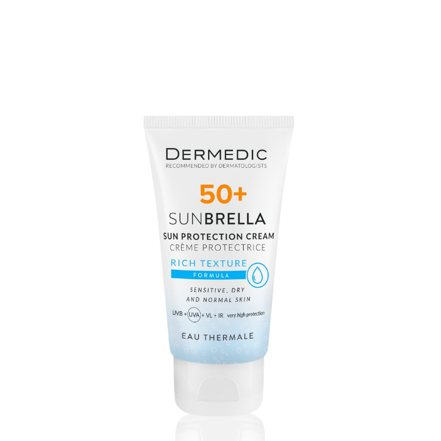 Dermedic Sunbrella Cremă de protecție impermeabilă Dermedic Sunbrella pentru piele uscată și normală SPF50+ 50ml
