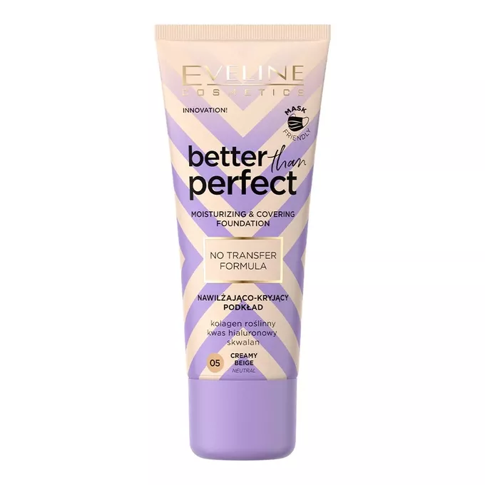 Eveline Better Than Perfect Fond de ten hidratant și acoperitor Eveline 05 Creamy Beige