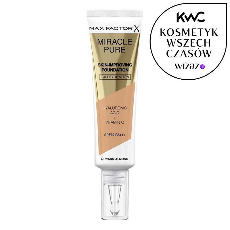 Max Factor Miracle Pure Foundation 45 Warm Almond 30ml