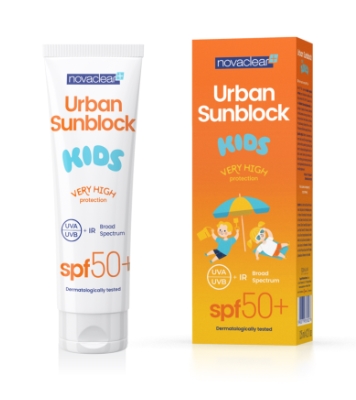 NovaClear Urban Sunblock Protecție solară pentru copii SPF50 125ml