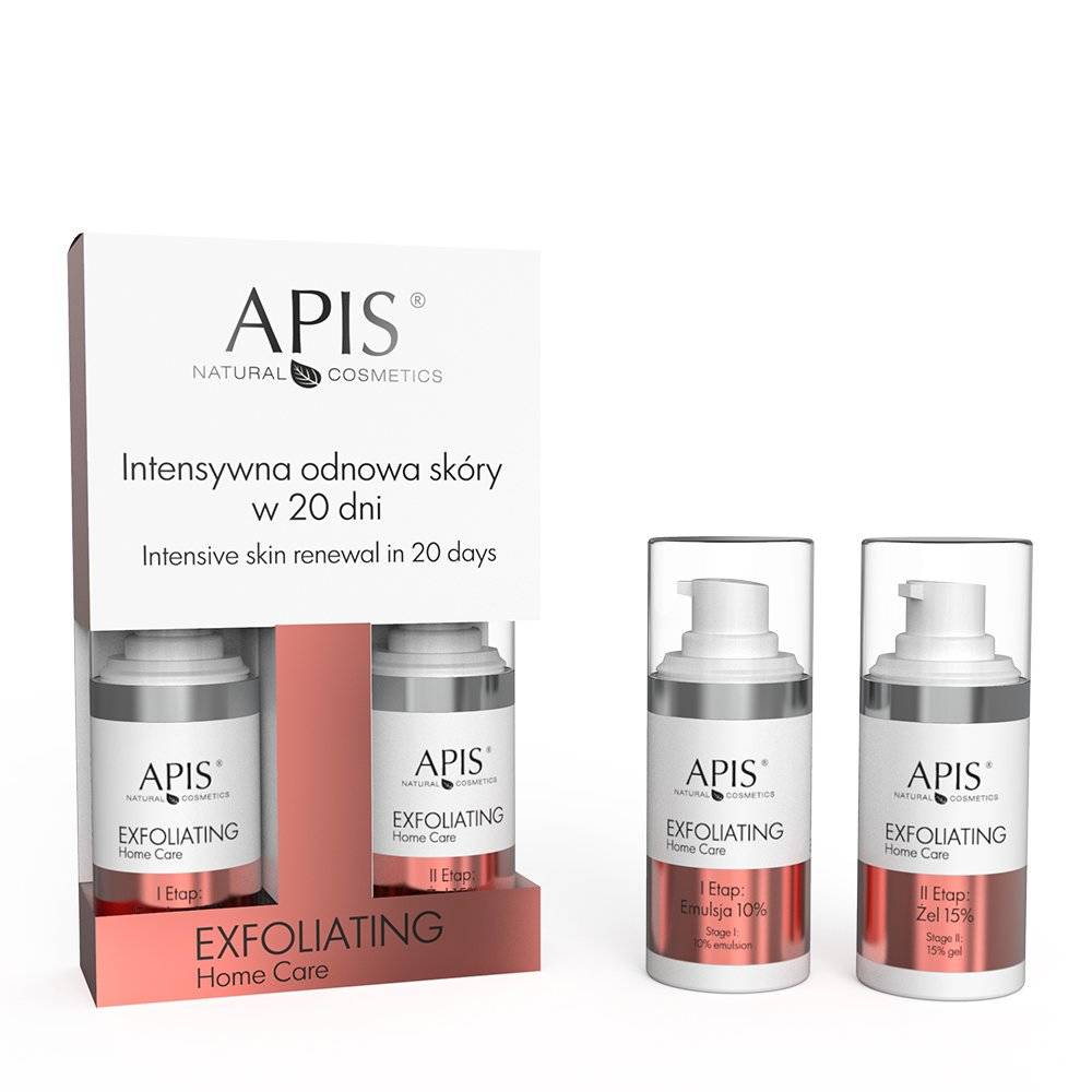 Set de îngrijire la domiciliu APIS Exfoliant Emulsie + Gel