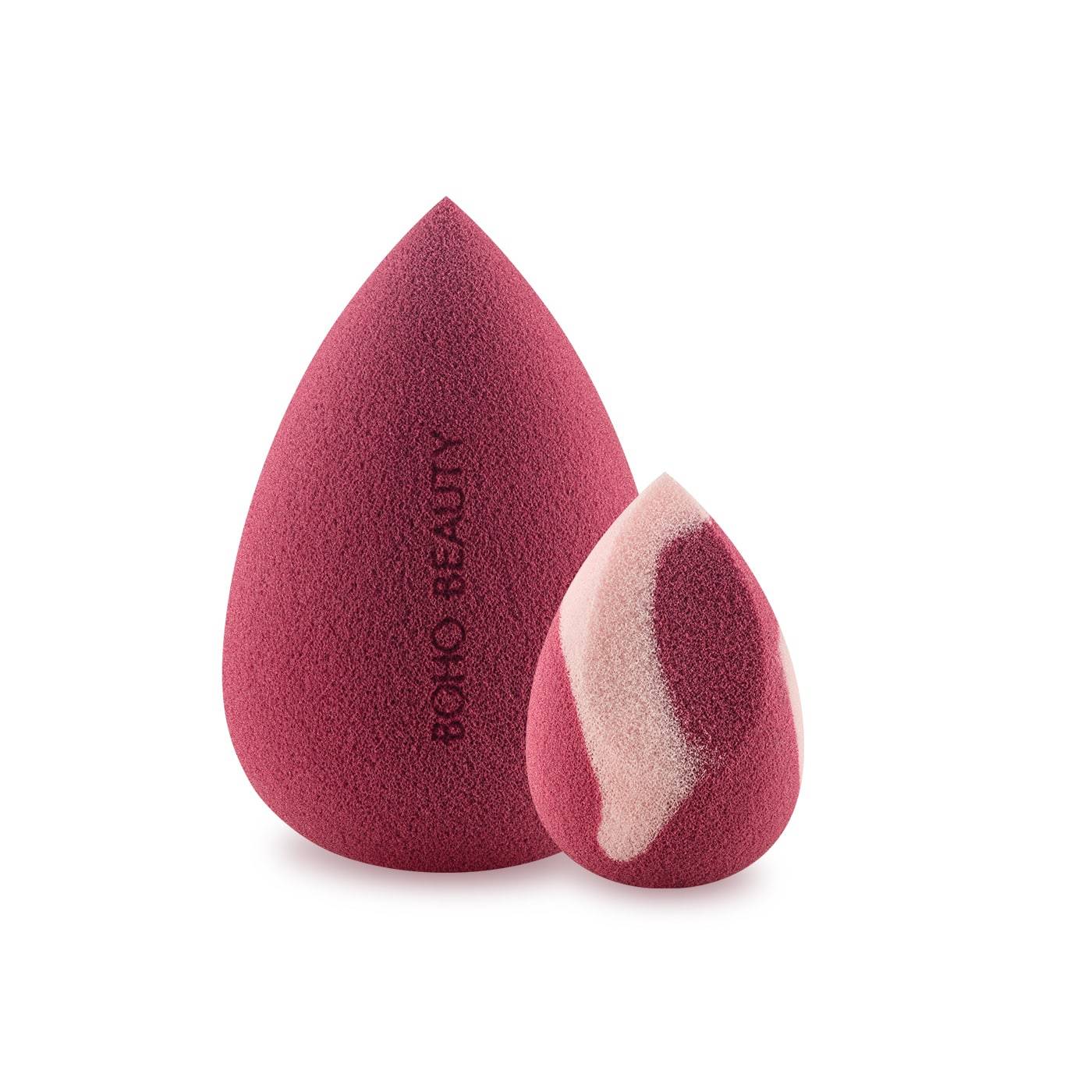 Boho Beauty Berry Berry Regular + Pinky Berry Mini Cut Makeup Sponge Set